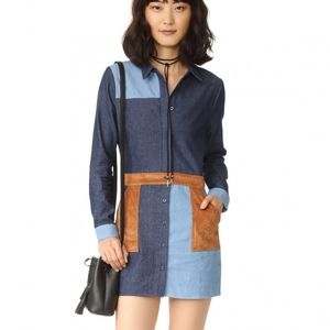 NEW English Factory Denim Combo Dress